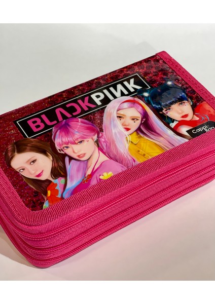 Cappi Bag Black Pink Pembe Renkli 3 Fermuarlı Bölmeli Çocuk Okul Kalem Kutusu 19X11X6CM modelleri