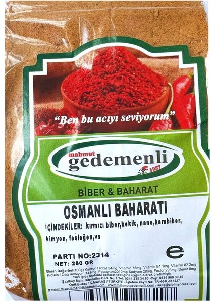Osmanlı Baharatı 250 gr