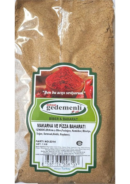 MAKARNA VE PİZZA BAHARATI 1000 GR
