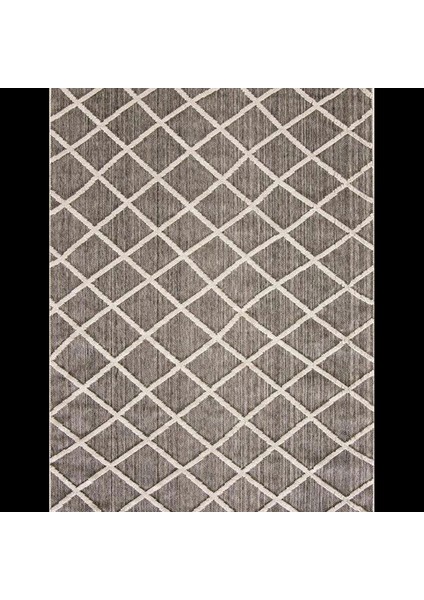 Gri Baklava Desenli Bukle Halı - Iskandinav Tasarım Salon Halısı - Hoom Rugs Bukle 1409