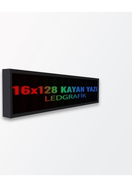 16X128 cm P10 Rgb Kayan Yazı LED Tabela wifi kontrol