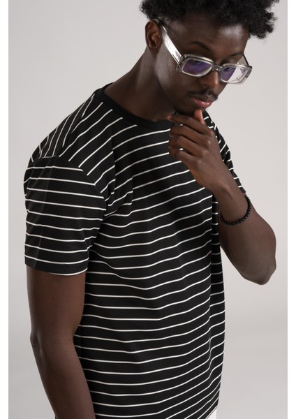 Fbı Regular Fit Çizgili Likralı Bisiklet Yaka T-Shirt fırsatları