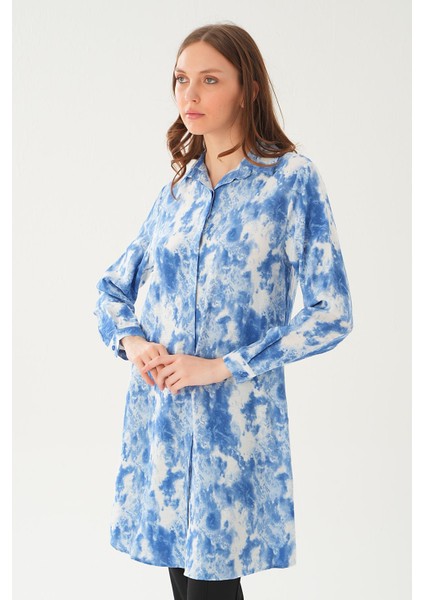 4236A Desenli Tunik Saks