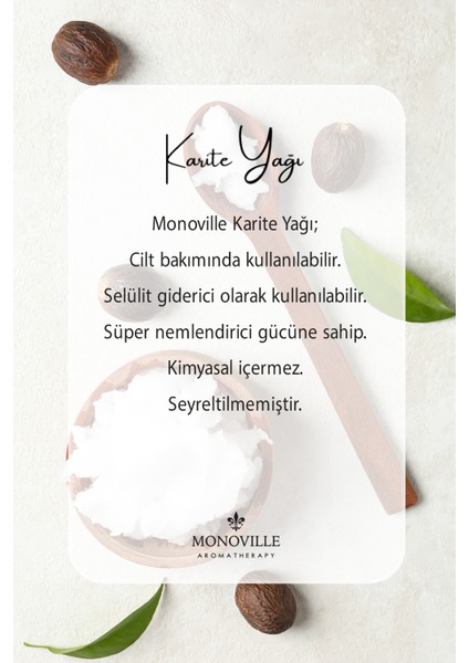 Soğuk Sıkım Shea Butter Karite Yağı Güneş Sonrası Ne mlendirici Yağ % 100 Saf 100 ml