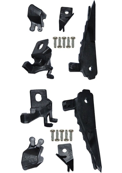 Renault Megane 4 2016 - 2021 Uyumlu Sağ ve Sol Far Tamir Kiti Set Plastik Ayak Set