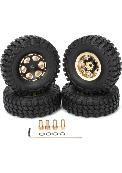1.0 Pirinç Jant Lastikleri 1/18 1/24 Rc Paletli Eksenel SCX24 Fms FCX24 ENDURO24 (Yurt Dışından)
