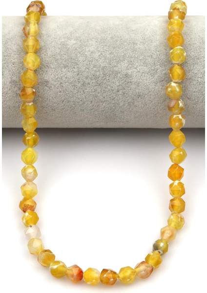 Sarı Akik Doğal Taş Dizi Hexagonel Kesim fiyatları