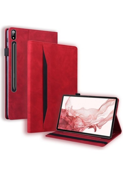 Samsung Galaxy Tab S9 Ultra Pu Deri Tablet Cüzdan Kapak Kalem Tutucu Döngü Tablet Kılıfı Stand (Yurt Dışından)
