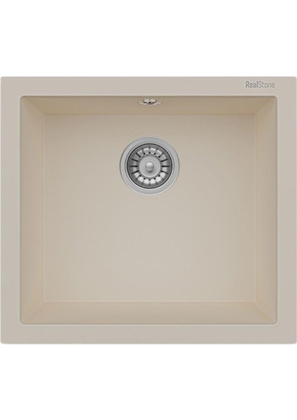 K005 Gordion 52 Krem Granit Mutfak Eviyesi 52 x 47 cm