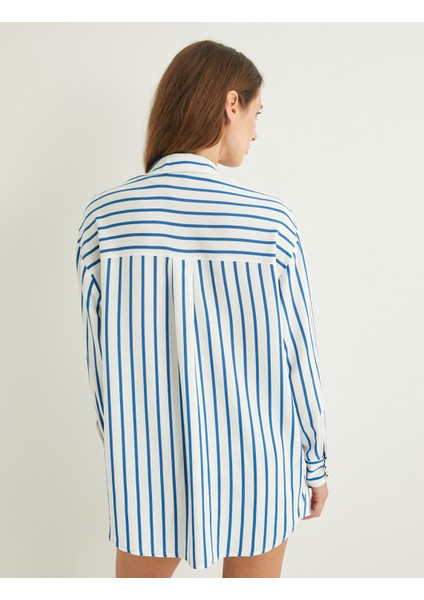 x Şahika Ercümen - Keten Karışımlı Oversize Gömlek Uzun Kollu Cep Detaylı indirimleri