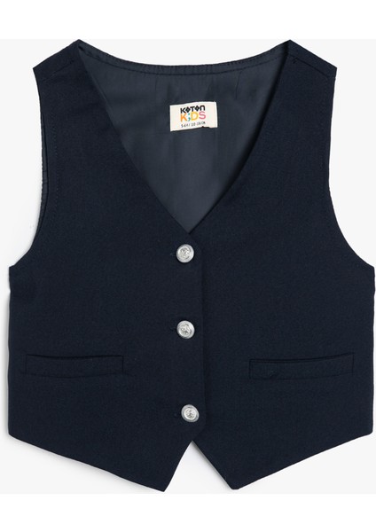 Blazer Yelek Düğmeli V Yaka modelleri