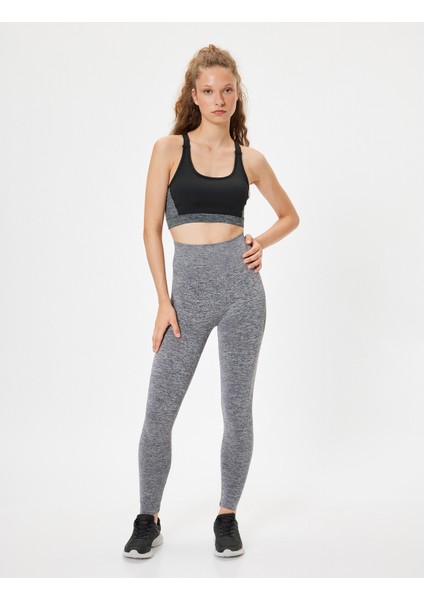 Dikişsiz Tayt Spor Yüksek Bel Tül Detaylı Kırçıllı Slim Fit fiyatları