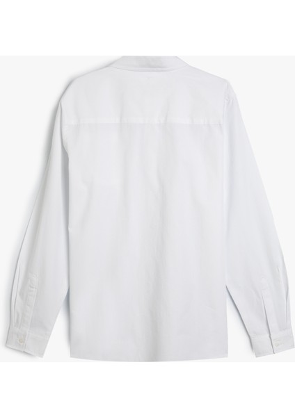 Gömlek Papyon Detaylı Uzun Kollu Pamuklu Klasik Yaka fiyatları