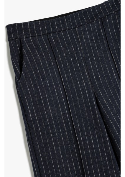 Çizgili Pantolon Rahat Kesim Cep Detaylı modelleri