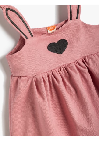 Salopet Elbise Aplike Detaylı Işlemeli modelleri