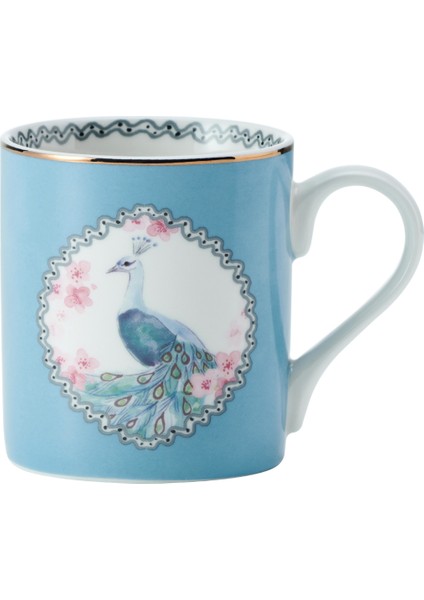 Fine China 280ML Düz Taraflı Kupa Tavus Kuşu