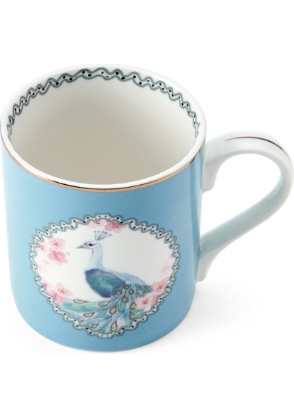 Fine China 280ML Düz Taraflı Kupa Tavus Kuşu