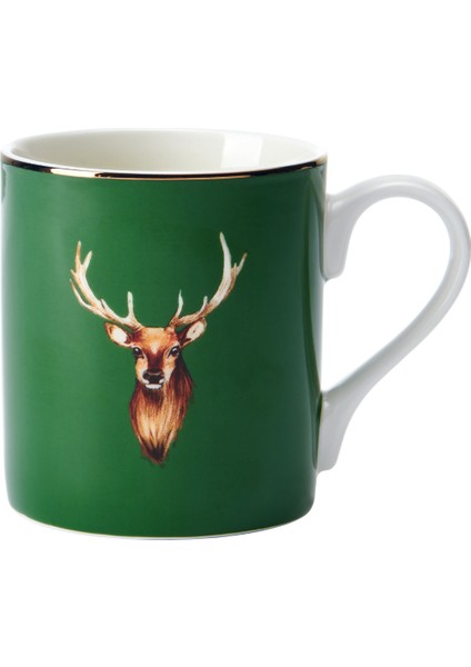 Fine China 280ML Düz Taraflı Kupa Geyikli