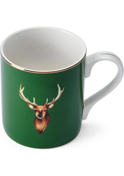 Fine China 280ML Düz Taraflı Kupa Geyikli