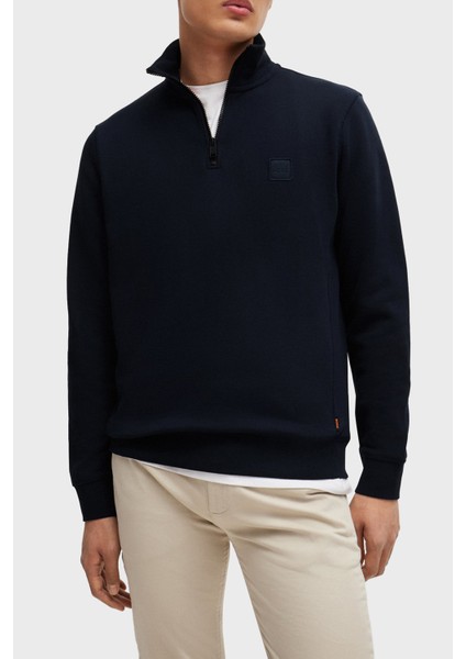 Pamuklu Yarım Fermuarlı Dik Yaka Sweat Erkek Sweat 50468926 404