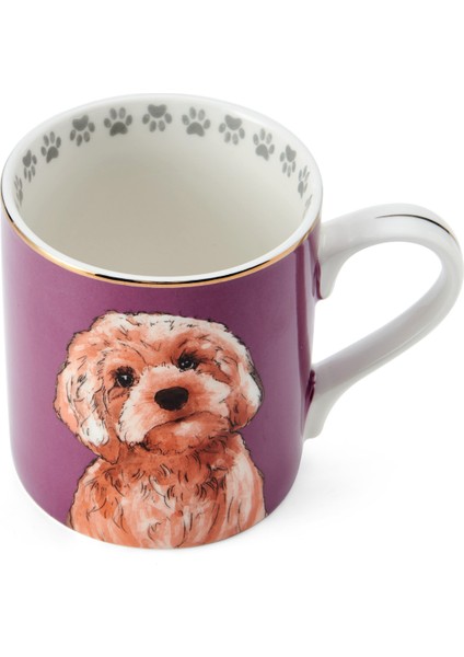 Mkcancpoo Fine China 280ml Düz Taraflı Kupa Cockapoo