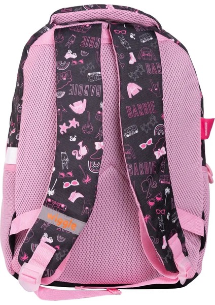 Barbie Büyük Boy 3 Bölmeli Cepli Çocuk Okul Sırt Çantası Siyah-Pembe modelleri