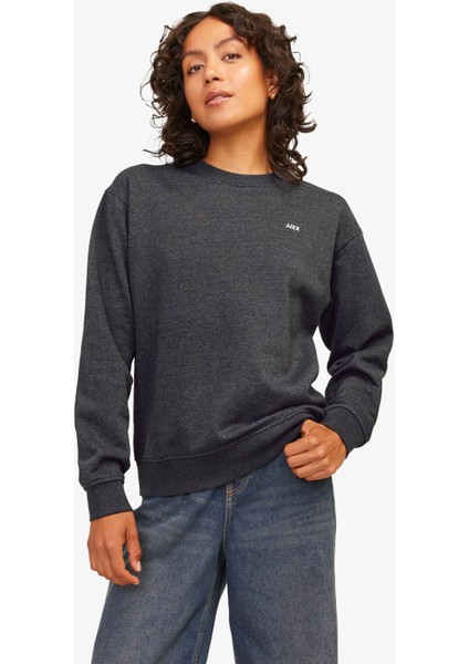 Jxabbie Kadın Gri Sweatshirt 12223962-DARKGREYMELANGE