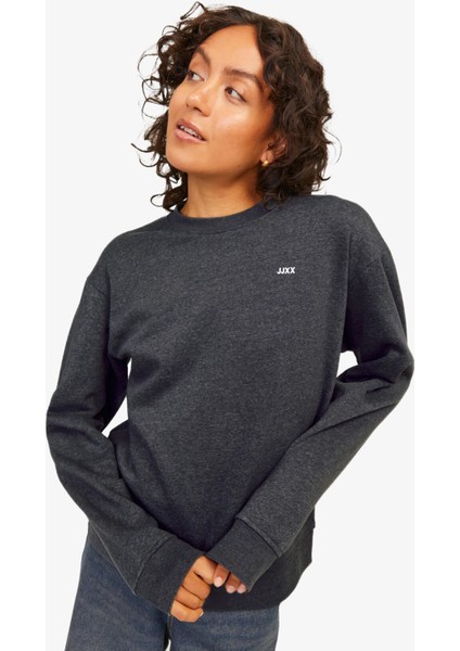 Jxabbie Kadın Gri Sweatshirt 12223962-DARKGREYMELANGE fiyatları