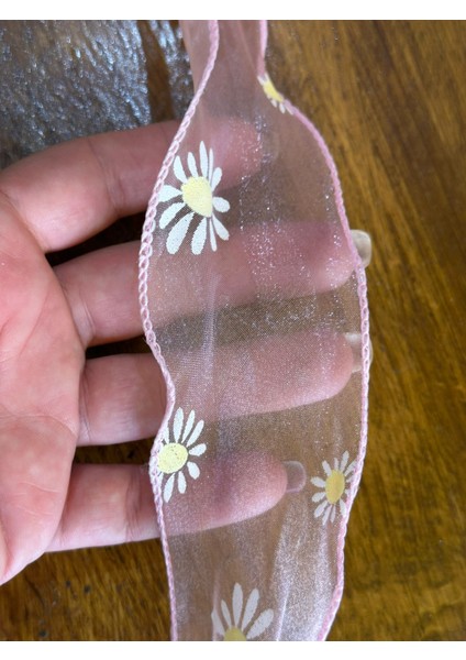 Papatya Desenli Tül Şerit Dikiş Giyim Aksesuarı En 5 cm (1 Metre ) fiyatları