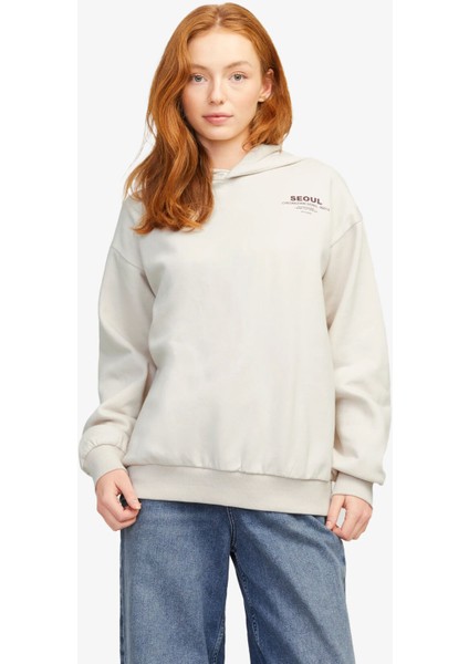 Jxnelly Kadın Bej Sweatshirt 12260618-MOONBEAM