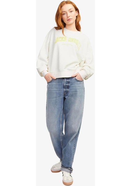 Jxava Kadın Beyaz Sweatshirt 12264230-VANILLA Ice fiyatları