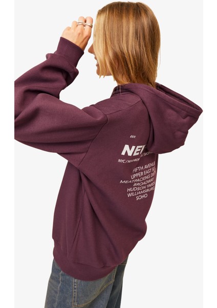 Jxnelly Kadın Bordo Sweatshirt 12260618-SASSAFRAS