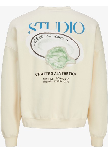 Jorbrooklyn Erkek Beyaz Sweatshirt 12262881-ANTIQUEWHITE