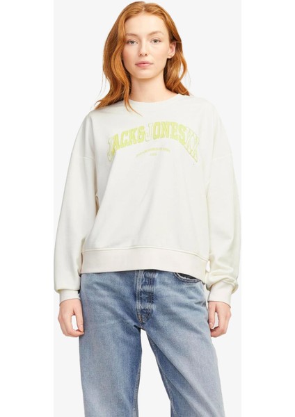 Jxava Kadın Beyaz Sweatshirt 12264230-VANILLA Ice