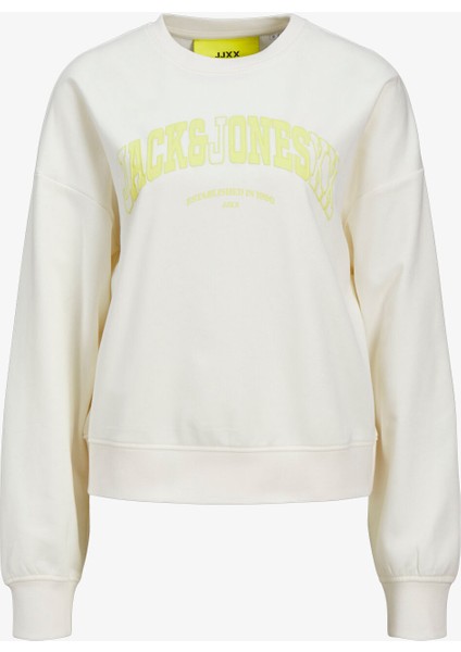 Jxava Kadın Beyaz Sweatshirt 12264230-VANILLA Ice modelleri