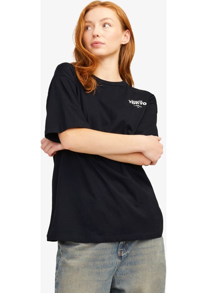 Jxnelly Kadın Siyah T-Shirt 12260615-BLACK fiyatları