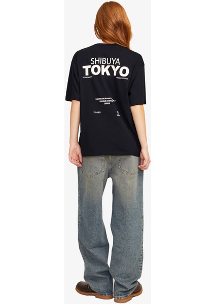 Jxnelly Kadın Siyah T-Shirt 12260615-BLACK fırsatları