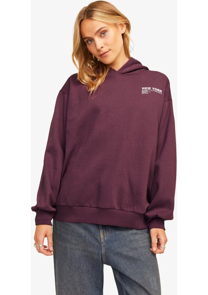 Jxnelly Kadın Bordo Sweatshirt 12260618-SASSAFRAS