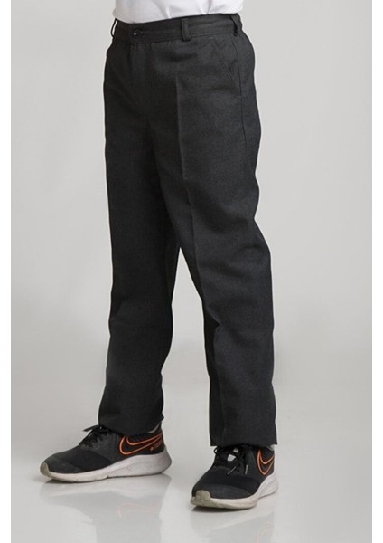 Erkek Genç Boy Likralı Premium Rahat Kalıp Lise Okul Pantolonu