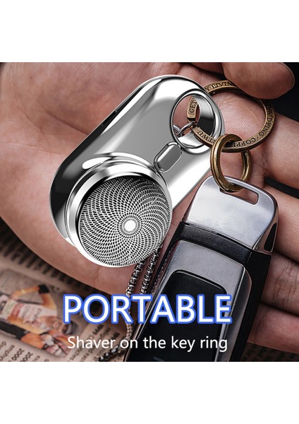 Mini Ectric Shaver With Atmosphere Lamp LED Display For Men Portable Trav Painless Cordless Face Beard Knives,black (Yurt Dışından)