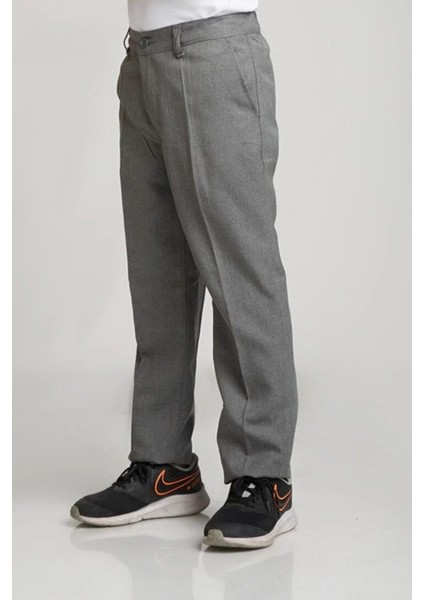 Erkek Genç Boy Likralı Premium Rahat Kalıp Lise Okul Pantolonu