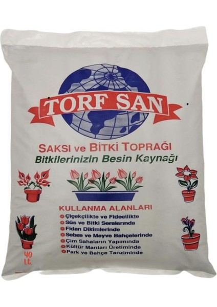 Güzelyüzavm Torfsan 40 Litre Bahçe,saksı ve Çiçek Toprağı Torf + Perlit + Organik Gübre Karışımı