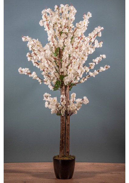 Beyaz Bahardalı 120 cm Saksılı Yapay Ağaç – Düğün ve Etkinlikler için Dekoratif, Dayanıklı Plastik Tasarım modelleri
