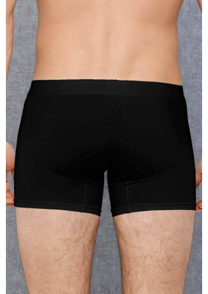 Erkek Modal Ince Kumaş Torbalı Normal Paça Siyah Boxer C2T2N7O1