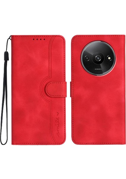 Xiaomi Redmi A3 Durumda Premium Pu Cüzdan Dahili Mıknatıs ile Uyumlu (Yurt Dışından)
