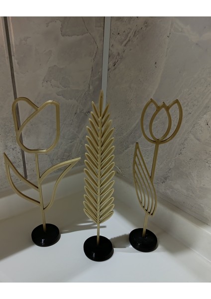 Dekoratif 3 Lü Çiçekler Dekoratif Obje - Biblo - Dekor modelleri
