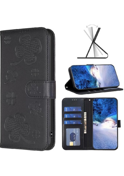 Samsung Galaxy Için Flip Case A52S 5g Yonca Çiçek Pu Deri Çok Renkli (Yurt Dışından)