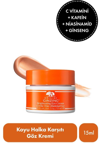 C Vitamini & Niasinamid İçeren GinZing™Canlandırıcı Göz Kremi -WARM- 15 ml