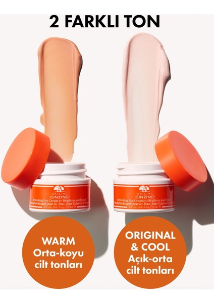 C Vitamini & Niasinamid İçeren GinZing™Canlandırıcı Göz Kremi -WARM- 15 ml