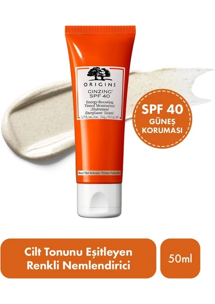 Ginzing™ SPF40 Canlandırıcı ve Aydınlık Görünüm Veren Renkli Nemlendirici 50 ML